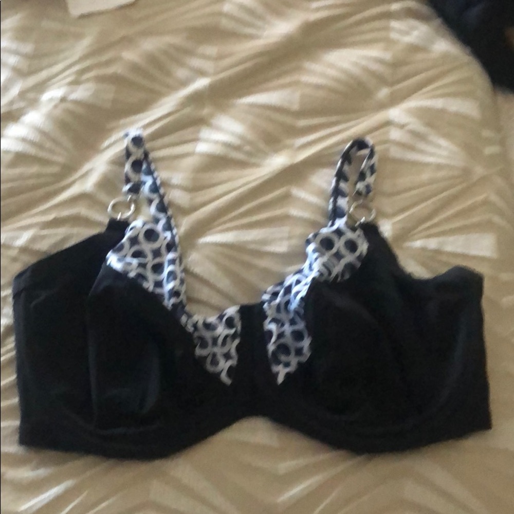 Bra, swimsuit top, black/white 38ff sexy